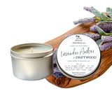 Lavender Amber + Driftwood Luxury Soy Candle | Hand Poured | Zero Waste & Reusable | Minimalistic | Gift for Friend | 6 oz - Earth's Own Bath & Body