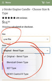 2 Stroke Engine Candle - Choose Size & Type in drop down menu