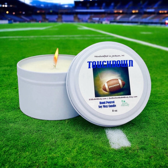 Touchdown Leather Football Novelty Candle