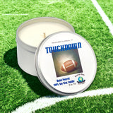 Touchdown Leather Football Man Cave Soy Wax Candle