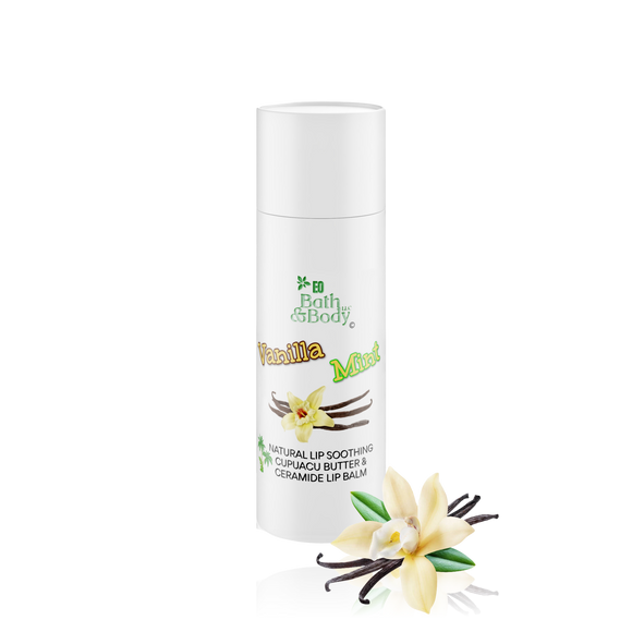 Vanilla Mint Lip Balm | Hydrating Brazilian Cupuacu Butter | Organic | Beeswax | Gift | Shower Favor | Gift for Friend | Lip Butter - Earth's Own Bath & Body