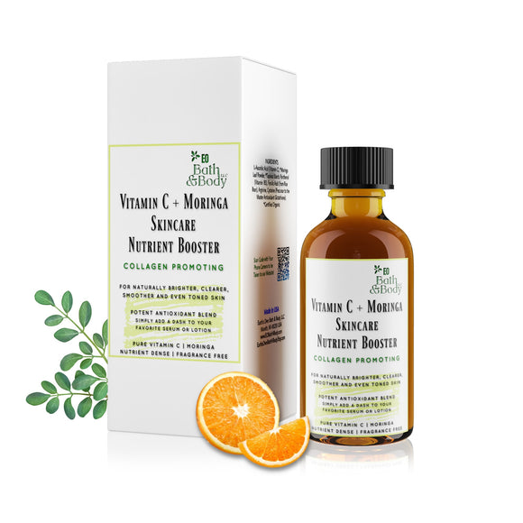 Vitamin C + Moringa Skincare Nutrient Booster | Vitamin Mineral & Antioxidant Boost in One! | For All Skin Types | Highly Effective Pure & Potent Form | Net Wt .50 oz (14 g) or TRIAL Size - Earth's Own Bath & Body